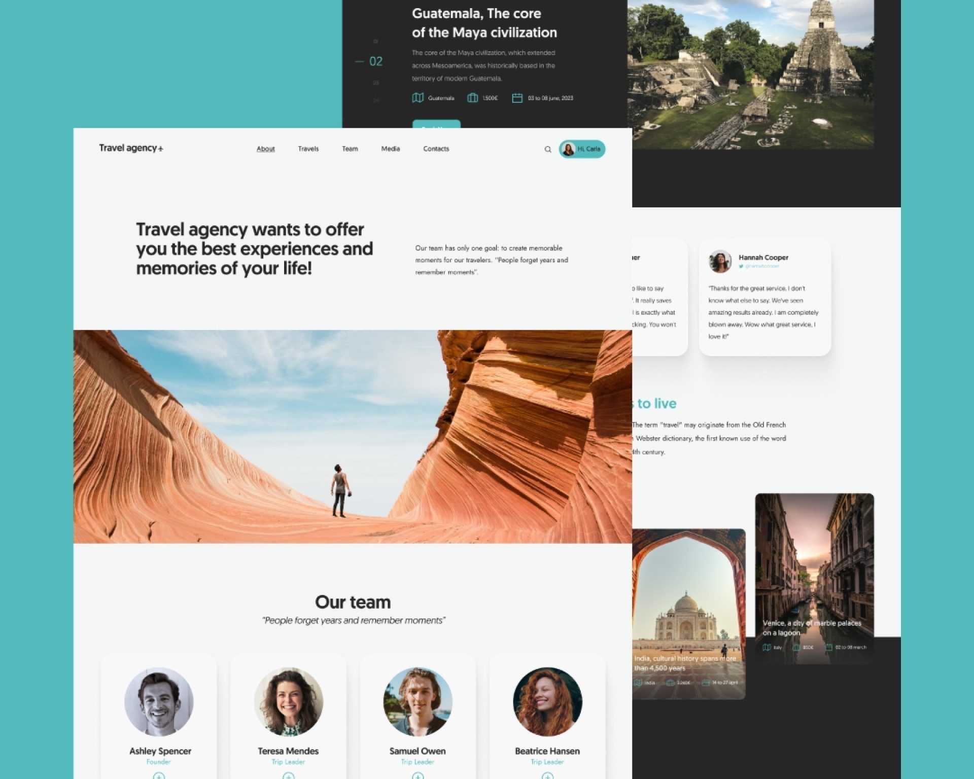 Travel agency website Travel agency website